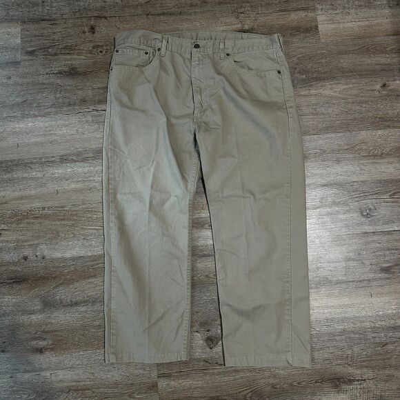Levi’s Men’s 505 Straight Fit Tan Jeans Pants 40x30 - Picture 4 of 4